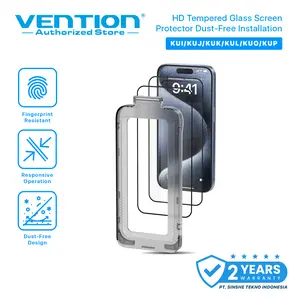 Vention HD Tempered Glass Screen Protector Anti Gores   13 14 15 16 Free Installation Tool
