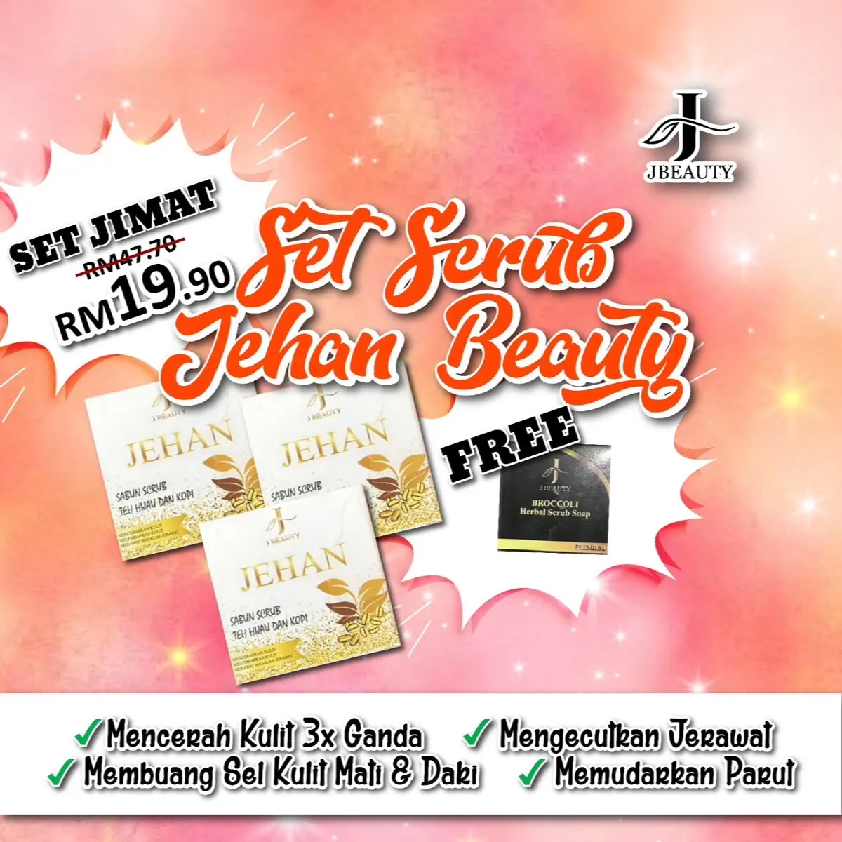 SCRUB PUTIH JEHAN BEAUTY Mencerahkan Kulit