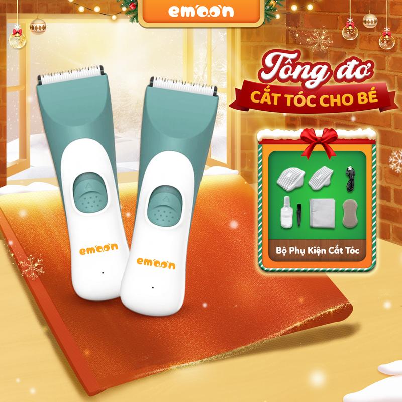   Giao Hỏa Tốc  Tông Đơ Cắt Tóc Cho Bé EMOON Đầu Lưỡi Bo Tròn An Toàn Chạy Êm Sạc Pin Tách Rời Có Khả Năng Chống Nước Dễ Sử Dụng 