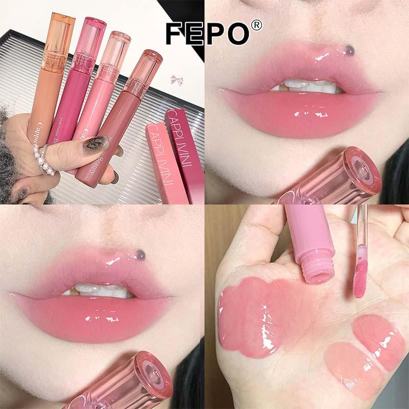 Son Môi Dưỡng Ẩm Dạng Thạch Tráng Gương, Cappuvini Lâu Trôi Với Bột Tẩy Trắng Và Hương Mật Ong