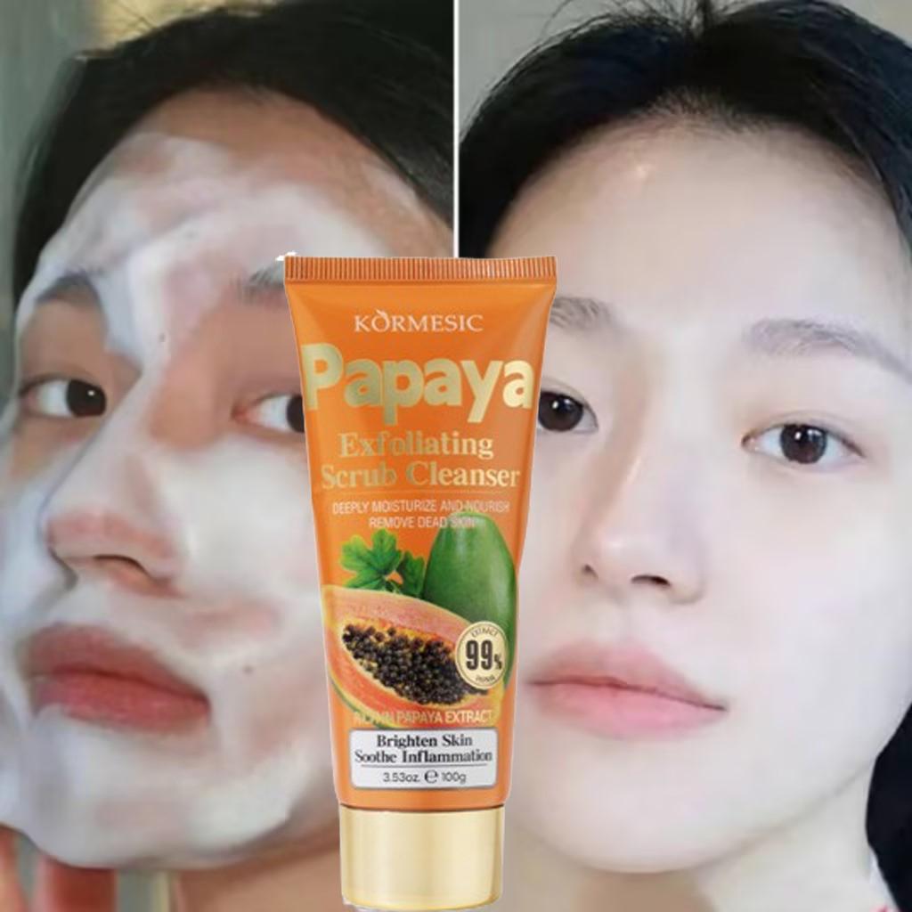 COD Kormesic Sabun Pepaya 100g Facial Wash Pemutih Penghilang Flek Hitam Mencerahkan Warna Kulit Kontrol Minyak Melembabkan Penghilang Flek Hitam Pembersih Wajah Pemutih Wajah Jerawat Tungau Pembersih