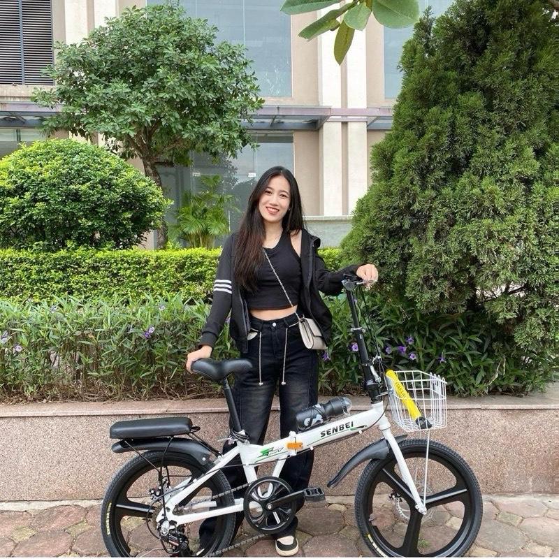  Xe đạp thể thao gấp gọn Senbei bản nâng cấp vành đúc Đạp Xe Đạp Sports Gắn Xe Đạp 