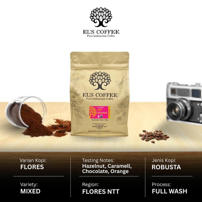 Gambar Kopi Robusta EL'S COFFEE FLORES ROBUSTA 500GR - bean dari El's Coffee Kota Bandar Lampung 4 Tokopedia