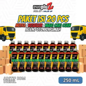 Paket 20 Pcs Evopluz Diesel Treatment | Untuk Mitra/Agen | Melarutkan Air Solar | Solar Keruh Jadi Bening | Siap Cuan