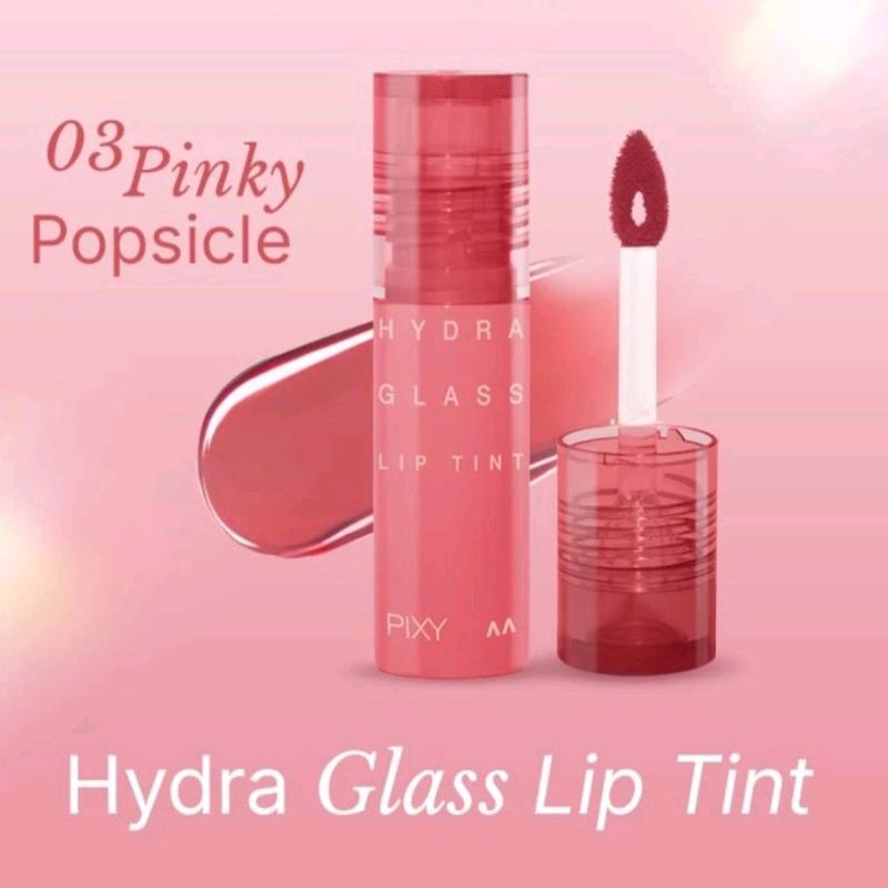 PIXY Hydra Glass Lip Tint - Tampilan Bibir Glossy dan Staining Tahan Lama - Berry, Lipstick, Gradasi, Kering, Lipcream, Lasting,Ombre, Cherry Liptint 8