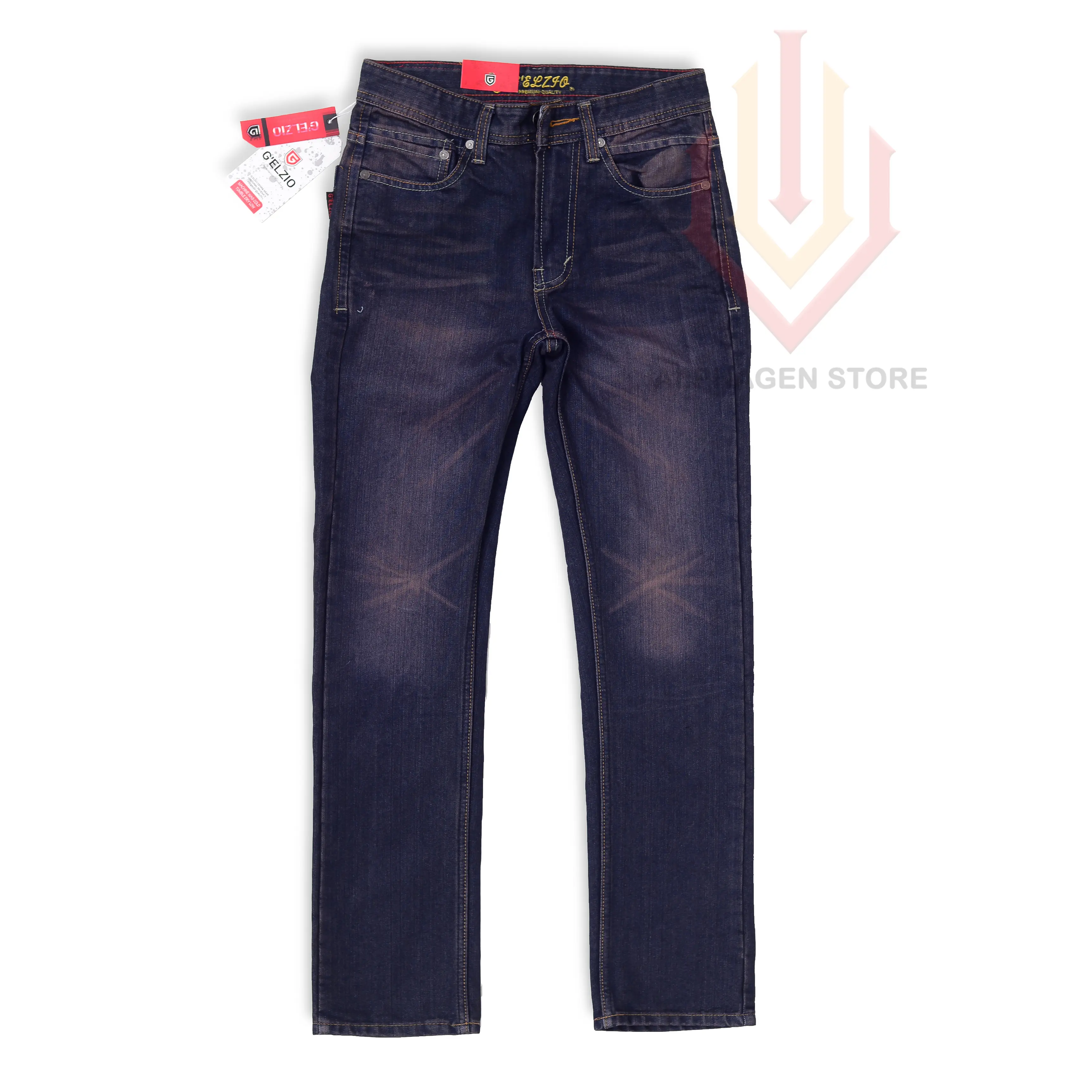 Celana Jeans Pria Standar Panjang Gombrong Denim G'elzio