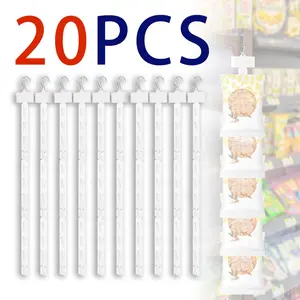 20pcs Clip Strip Display Makanan 62cm Strip Klip Produk Supermarket Snack Hanging Strip