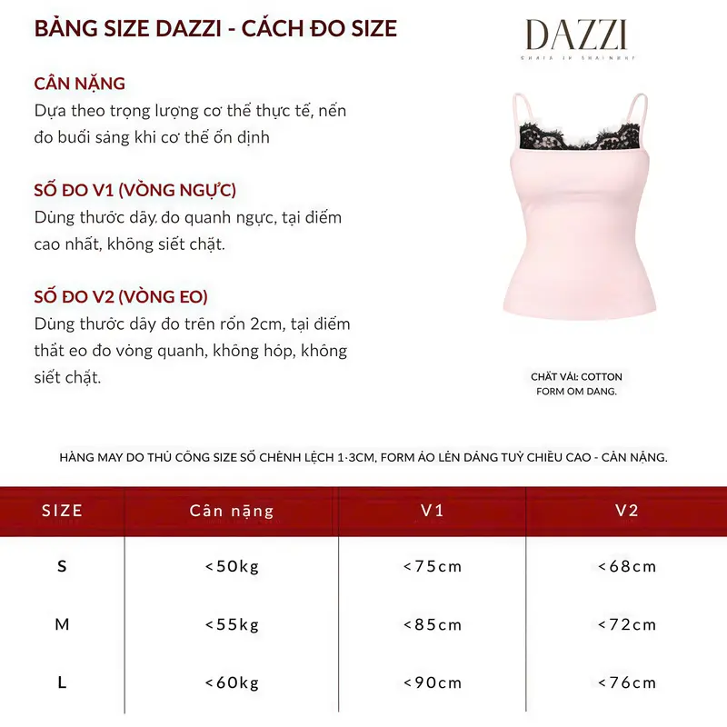 [TIFFANY BLUE MÀU MỚI] Áo 2 dây phối ren chất cotton DAZZI women A088 | BigBuy360 - bigbuy360.vn