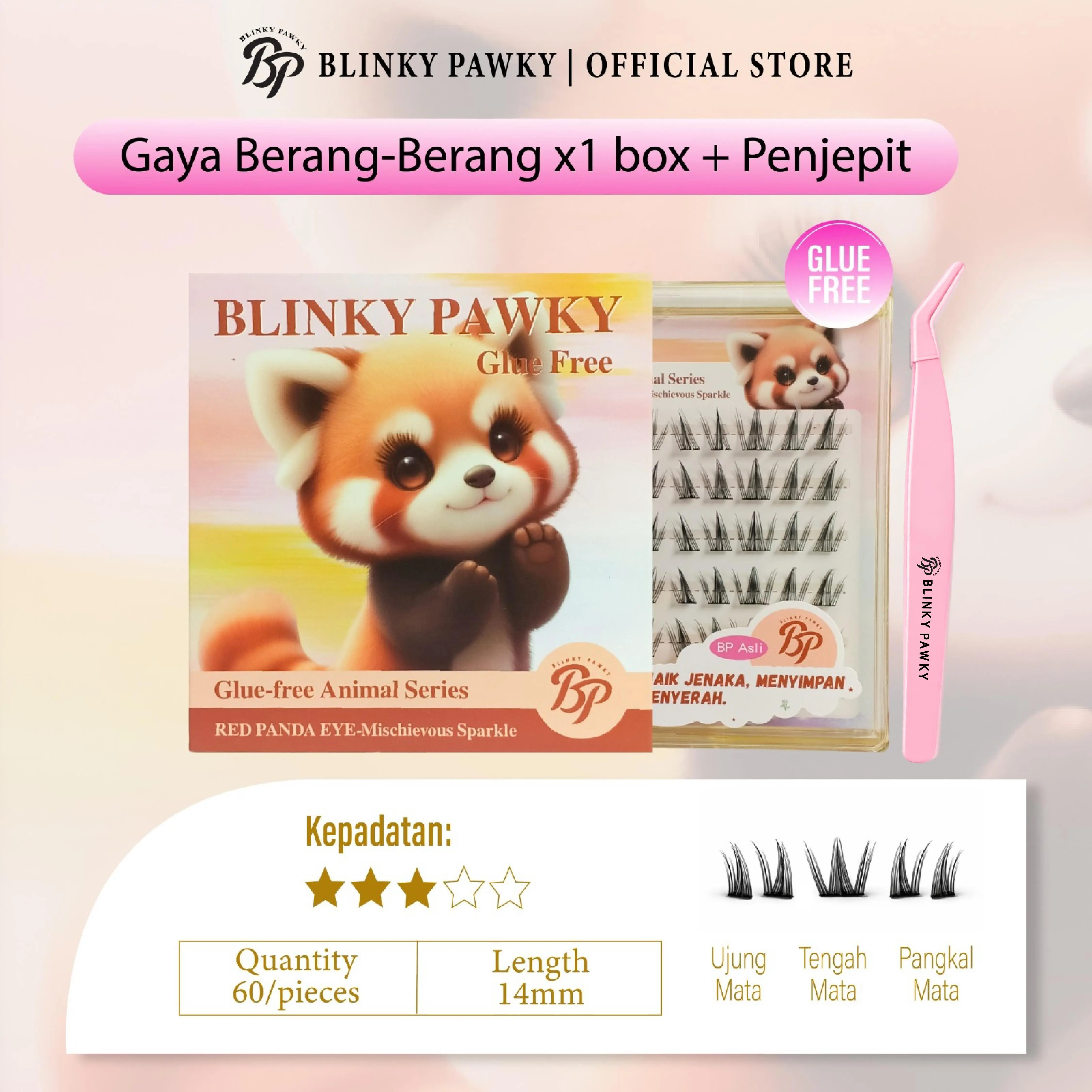 panda merah+Penjepit