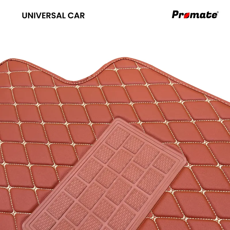 [Eksklusif Motomobi x Promate] Universal Car Mats Leather Premium 5 Pcs - Karpet Mobil Universal Bahan Kulit Waterproof - Bisa COD 3