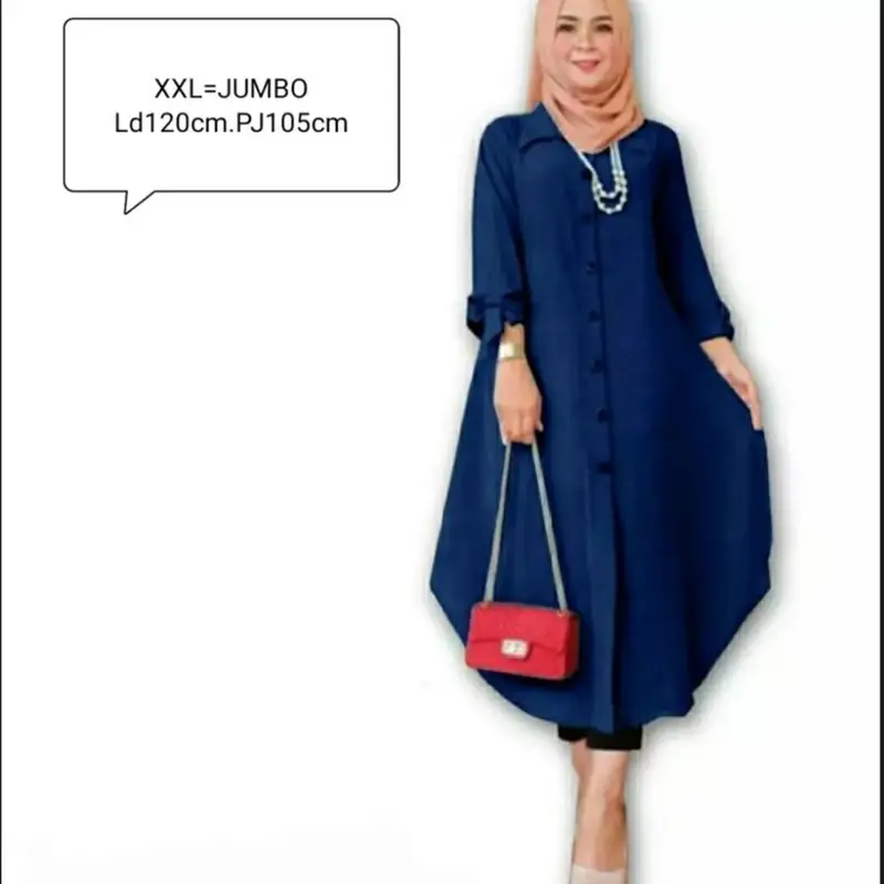 Tunik Jumbo Duffy Ld120&100 Tunik wanita Terlaris Hijab Muslimah Kekinian Atasan Jumbo Busui&Frendly Fashion Muslim Baju Wanita Cod 4