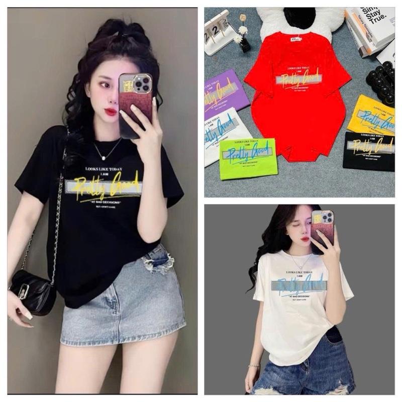  Mã  03- Áo Thun Thái Form   40-80kg  Nữ Top Women Cổ Tròn 