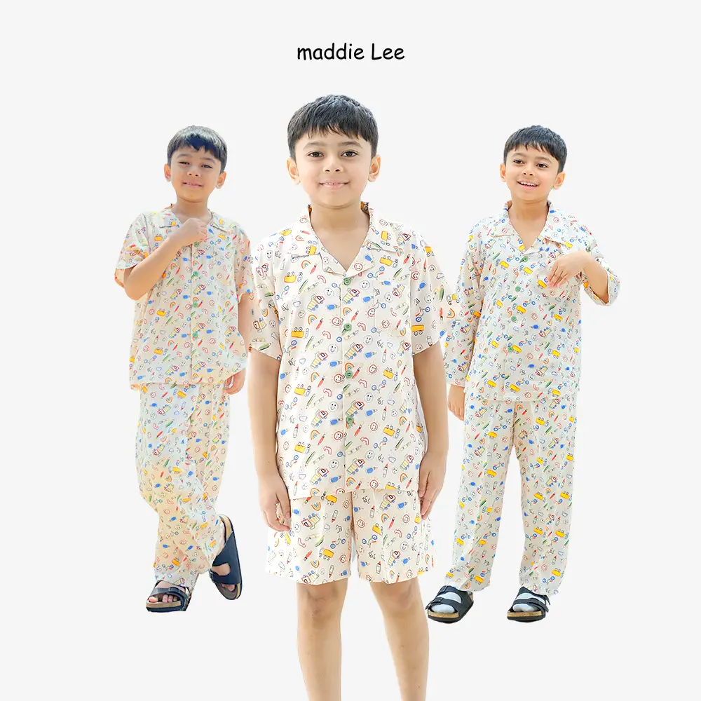 Maddie Lee Kids Piyama Anak Full Print Time To Play