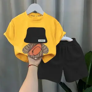 Kaos Anak laki-laki TOPI/Baju dan Celana Anak Setelan Anak Motif Terbaru Untuk 1-5 Tahun