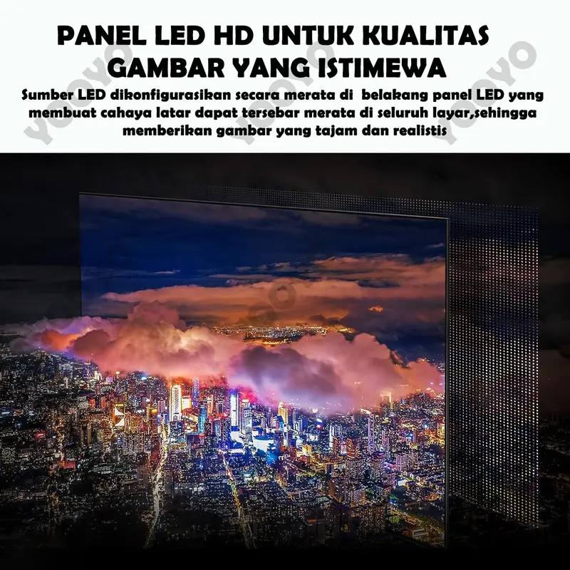 Terkini TV Digital 19 Inch TV LED HDR 10+ MEMC Dolby Audio DBX-TV FHD 2K 1080P 60HZ Televisi Murah 1