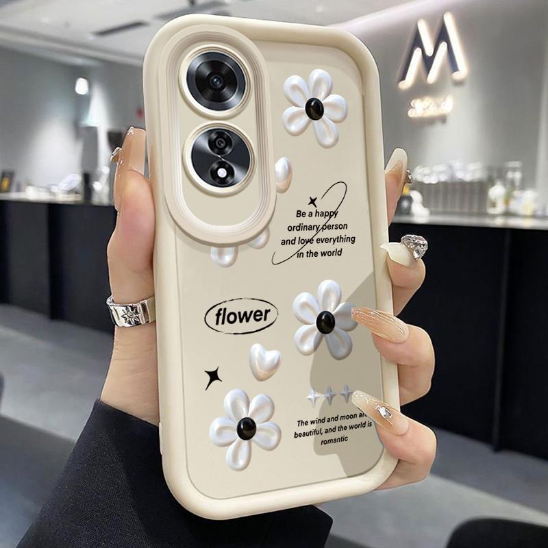 Casing Hp Untuk OPPO A60 Case Hp Pola Bunga Kartun Casing Ponsel Cesing Silikon lembut Kesing pelindung Kasing Anti guncangan 1