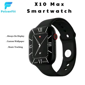 100.000+ PCS TERJUAL！PulsarFit Smartwatch  X10Max Jam tangan pintar Fashionable Pria dan Wanita Tahan Air Waterproof  Sport  Bluetooth  Pelacak Kebugaran Gelang Pedometer Heart Rute   Layar definisi tinggi  Monitor tidur jamtangan