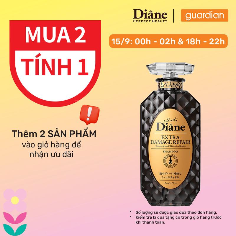 Dầu Gội Giúp Phục Hồi Tóc Hư Tổn Nặng Moist Diane Extra Damage Repair 450ml