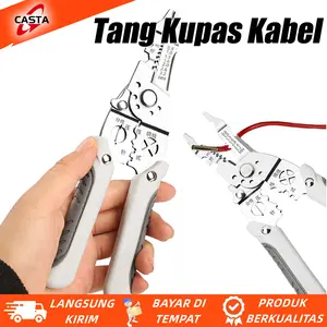 CASTA Tang Dekrustasi Kabel Pengupas Kawat Multi Alat Perbaikan Kawat Multifungsi Alat Tang Pemotong Pengupas Kabel Listrik