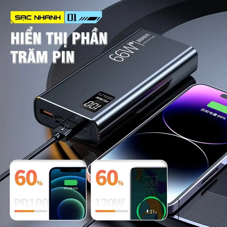 Sạc Siêu Nhanh120W PD22.5W 20000mAh 30000mAh Sạc Dự Phòng ,Chứng nhận chính hãng，Tích hợp sẵn bốn dây cáp,Tương thích lighting/Type-C KAKA POWER BANK 4 dây cáp Kho báu sạc power bank | BigBuy360 - bigbuy360.vn