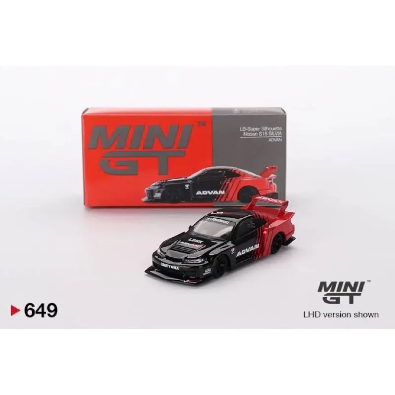 ￼Mini GT 649 LB Super Silhouette Nissan Silvia S15 ADVAN - Box Version