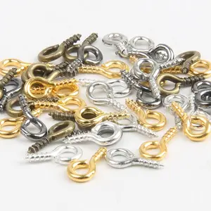Beadia 200PCS Screw Eye Pins | Paku Mata Ulir Claw Golden Silver Accessories DIY