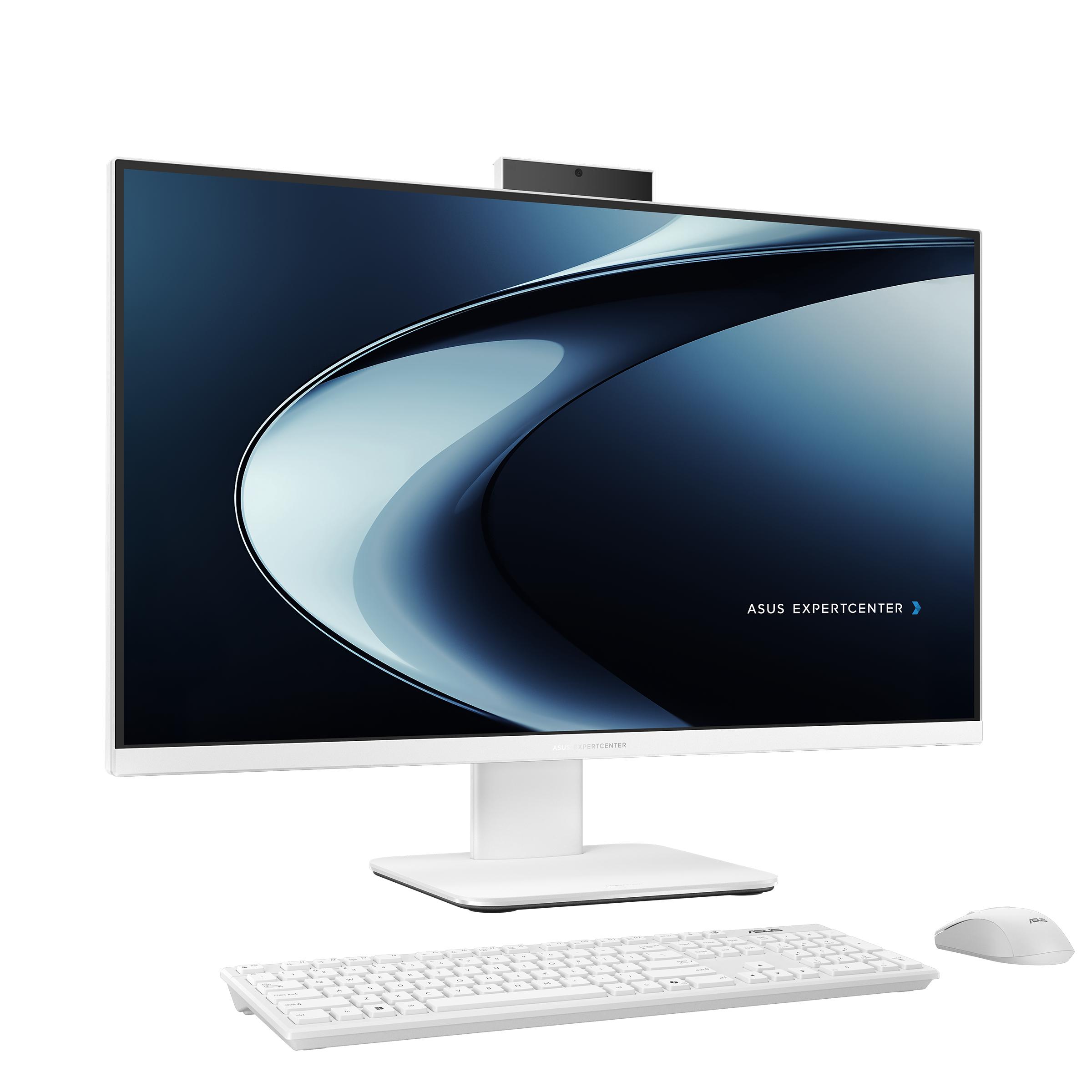 ASUS ExpertCenter PM640 [PM640KAK-W5150WS] 23.8"/AMD AI R5-330/DDR5 16G/512G PCIe SSD G4/Win 11 Home + OHS'24 (1Y M365)/2YOSS (1Y ADP)/White (5MP IR/TPM/WiFi 7/1Y Mcafee/Wireless KB&MS/HDMI-in)