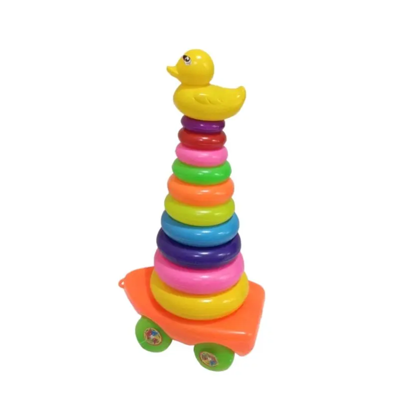 mainan anak edukasi mainan ring donat susun bebek Toys 3