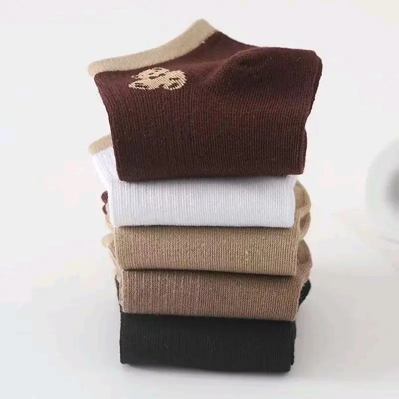 Kaos Kaki Wanita Motif Beruang Kaos Kaki Fashion Semata Kaki Gaya Korea 5