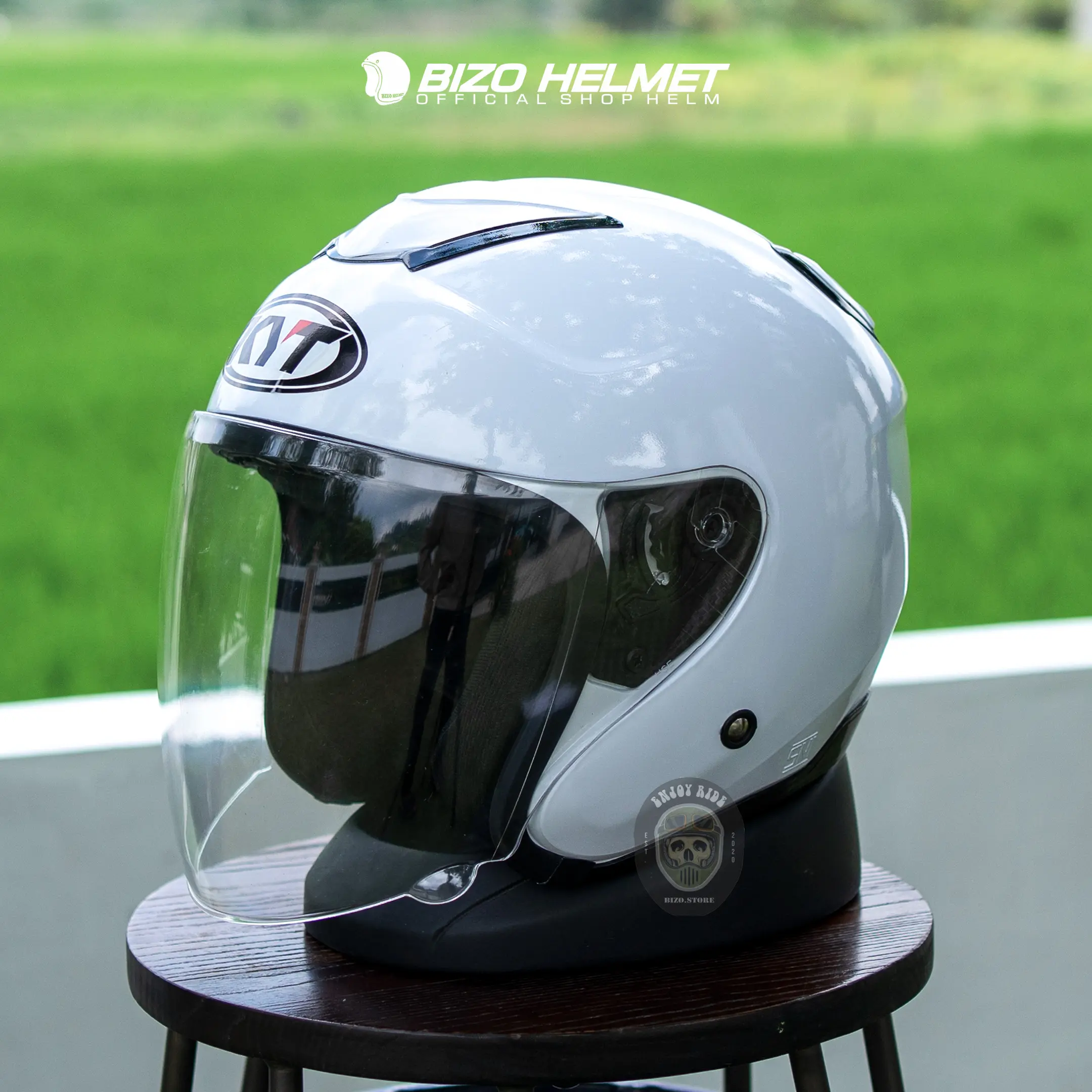 HELM KYOTO HALFFACE SKS SOLID PACKING BOX SNI Motorcycle