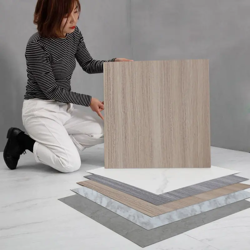 Self Adhesive Wood Grain Sticker 30 x 30cm Marble Tiles Floor Sticker  Vinyl Flooring Living room Toilet Kitchen Floor Decor Wallpaper Waterproof