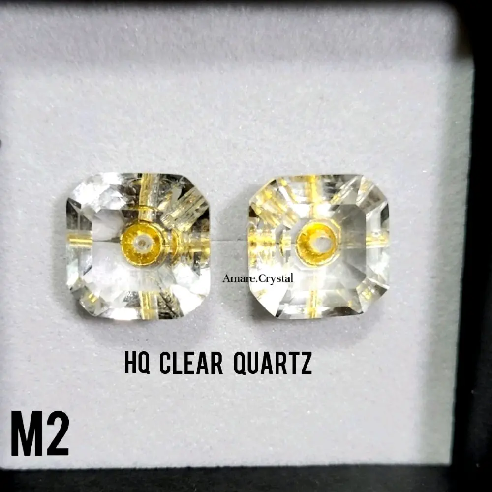 S925 ANTING Crystal Natural Stud Earrings Silver Batu Alam Perhiasan Aksesoris