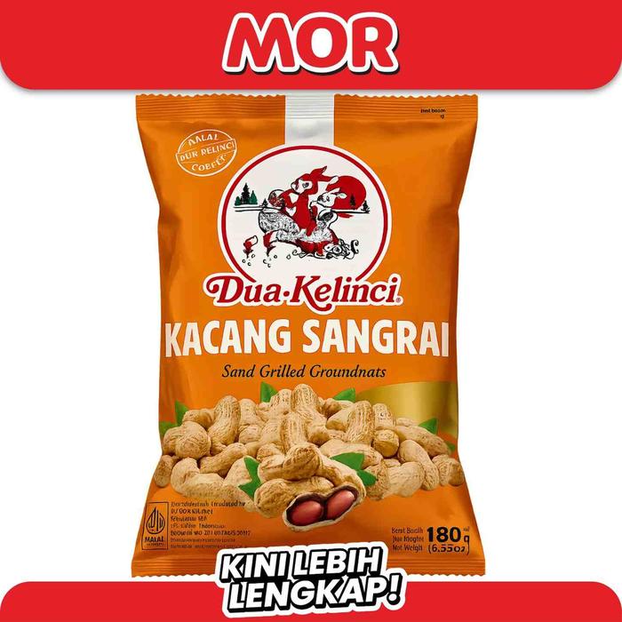 Gambar DUA KELINCI Kacang Kulit Sangrai 180g - Kacang Tanah Garing Cemilan Snack Gurih dari MOR Mart Kota Tangerang Tokopedia