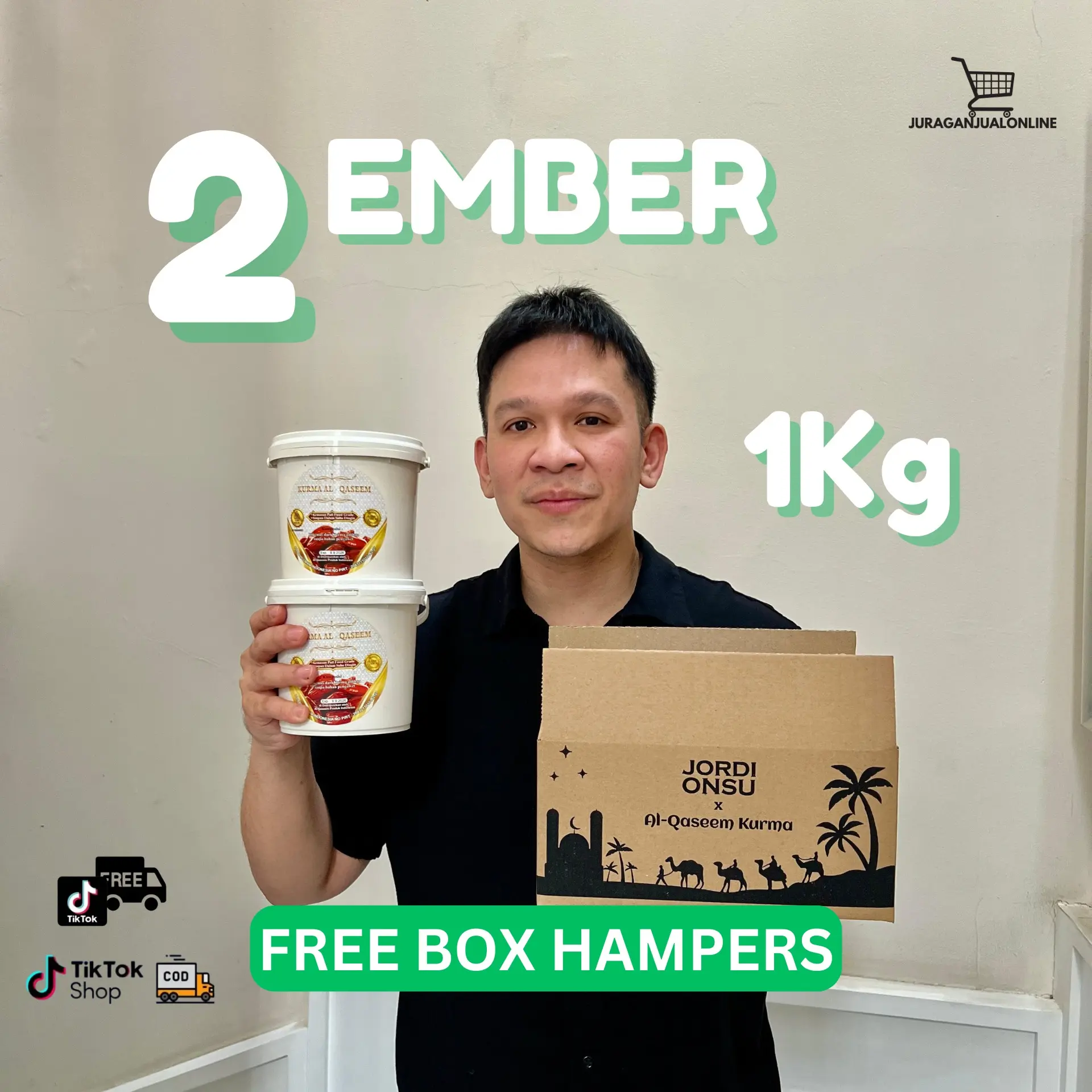 (EXCLSV JORDI) 2 EMBER KURMA BOX LEBARAN