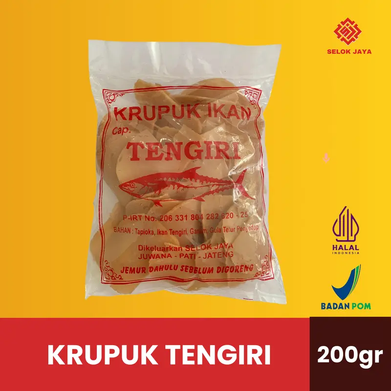 Krupuk Cap Tengiri Mentah 200gr Sanita Selok Jaya 0