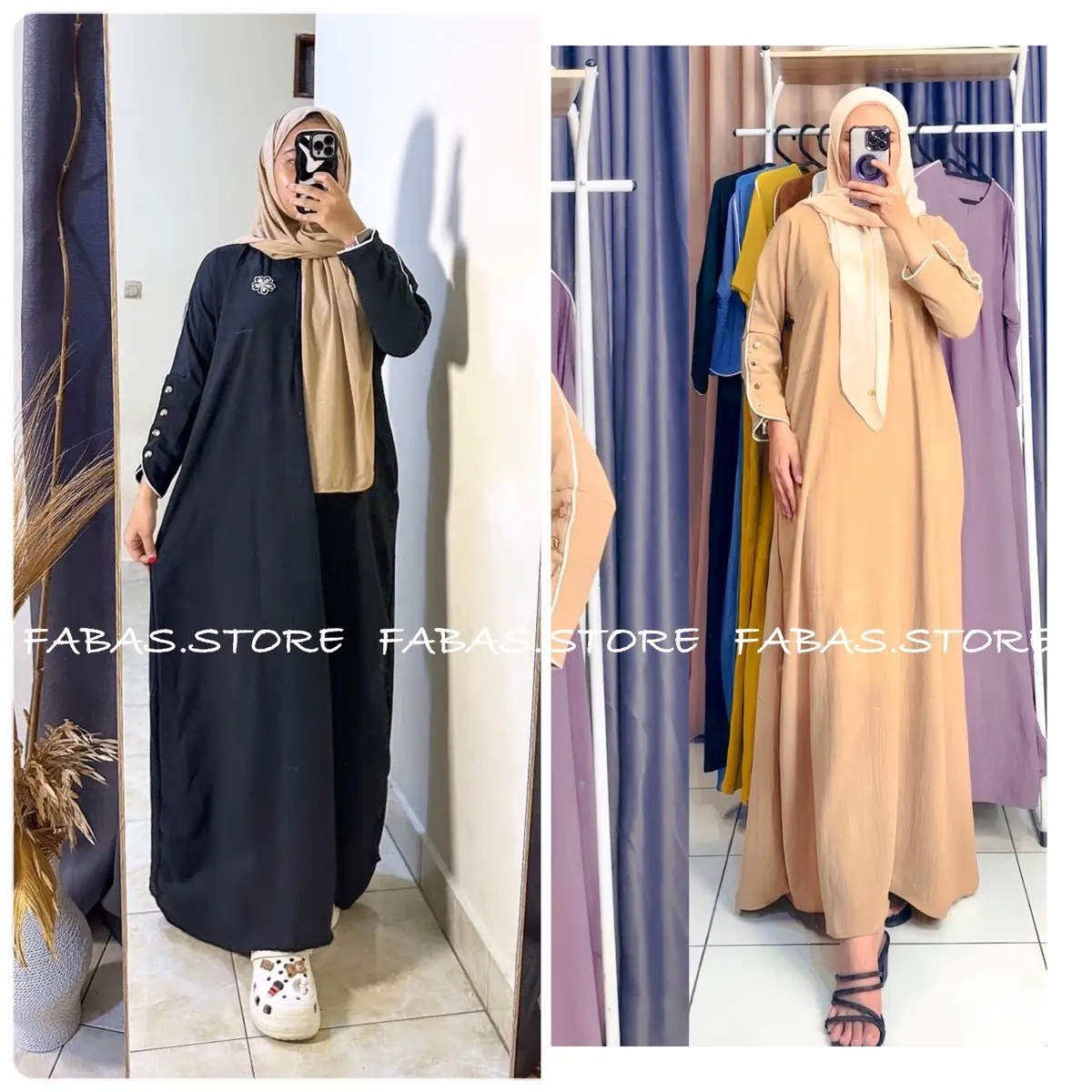 Hilya Abaya Gamis Batwing Daily Cringkle Airflow Crinkle Muslim Wanita Kaftan Dress Syari Mewah Lebaran Dewasa Basic Maxi Casual Simple Kondangan Remaja