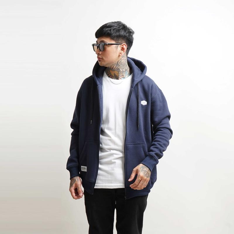 Breakside Zipper Hoodie Outflow -blue Sweater  Fleece  Pria 3