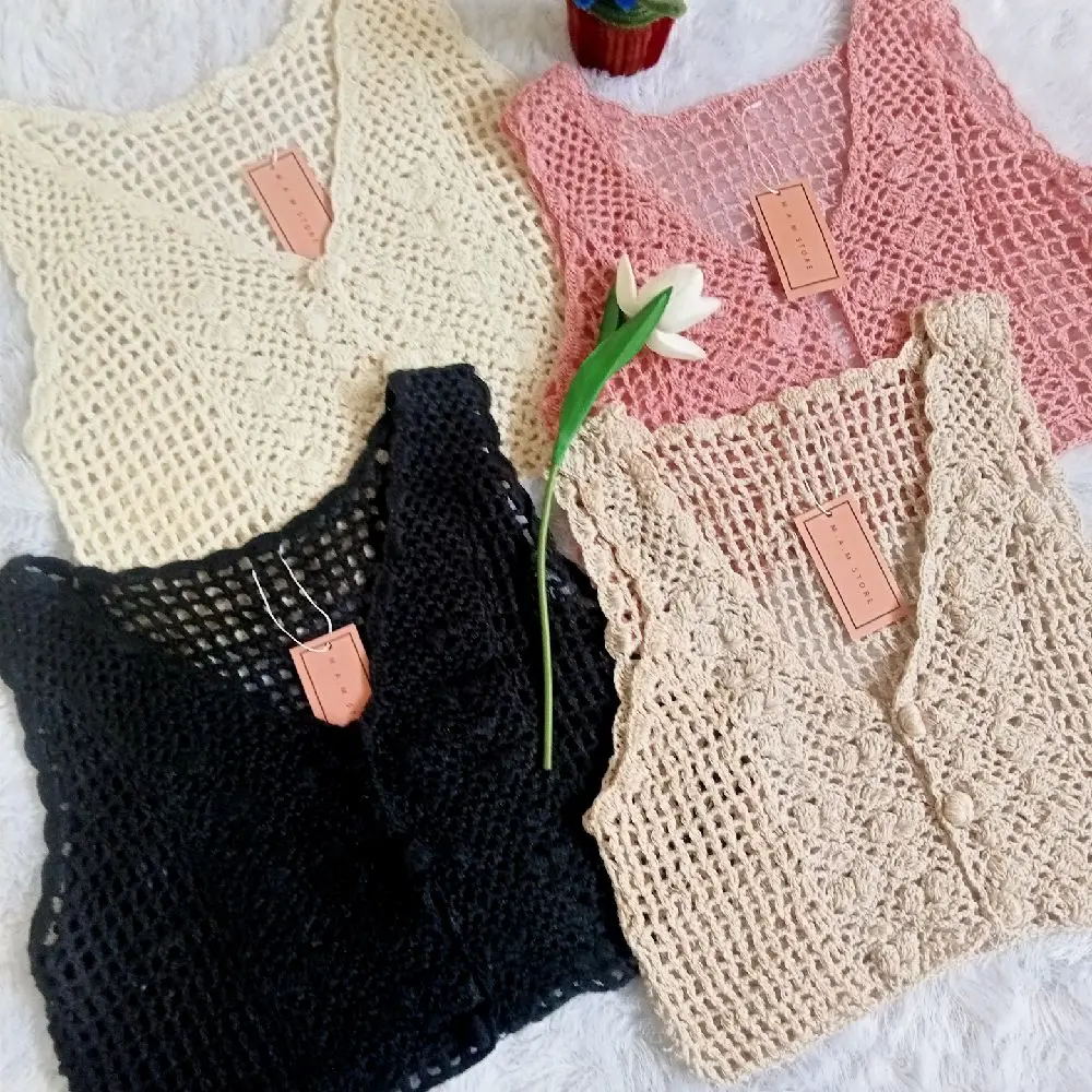 Rompi/ Crop Rajut Style Handmade
