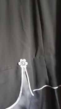Product Review of Yesha Flowers Abaya by fanny.beauty.id  Kombinasi Satin Polos  Mewah  Dress  Gamis  Wanita Muslim Bunga  Cantik from s**a 0