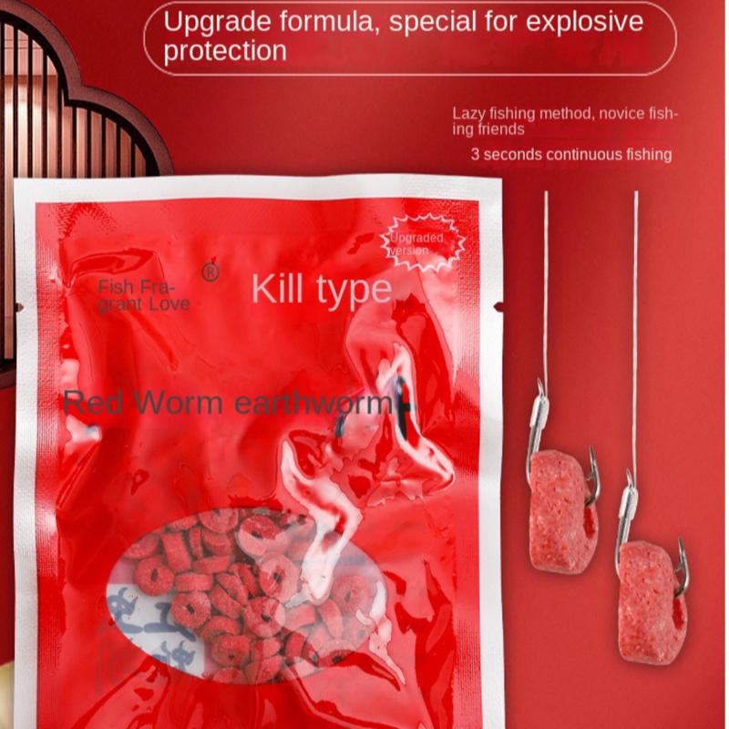Picture Idea: Portable Red Worms Fishing Attractant Concentrated Earthworm