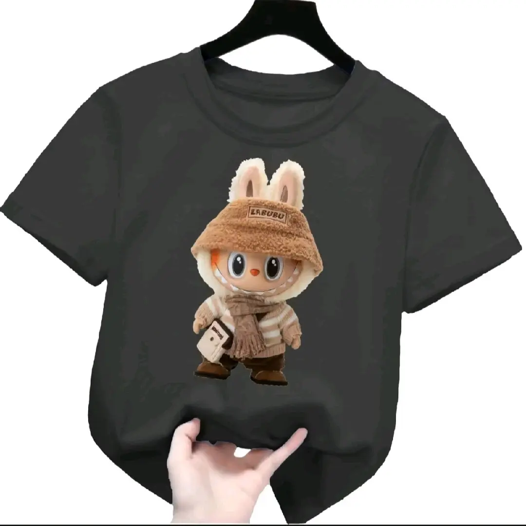 Atasan baju anak perempuan motif labuhu monster 3D 1-12 tahun lengan pendek Fashion Bunda