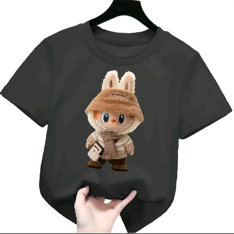 Atasan baju anak perempuan motif labuhu monster 3D 1-12 tahun lengan pendek Fashion Bunda 0