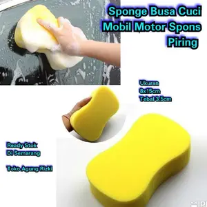 EJ - [5 Pcs] Sponge Busa Cuci Mobil Motor Piring Busa Foam Wash Tebal 8 Inch Jumbo Ukuran 8x15cm Tebal 3.5cm