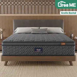 【Gratis Bantal】GREAME Kasur Springbed 2 Orang Tebal 26/30CM Busa High Density Memory Foam Pocket Spring bed 140×200 Anti Alergi Live4