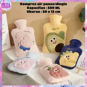 Kantong Kompres Air Panas Karakter / Kantung Kompres Air Panas Pereda Nyeri Perut / Kompres Air Panas lucu / Kantong Kompres air panas 500 ml