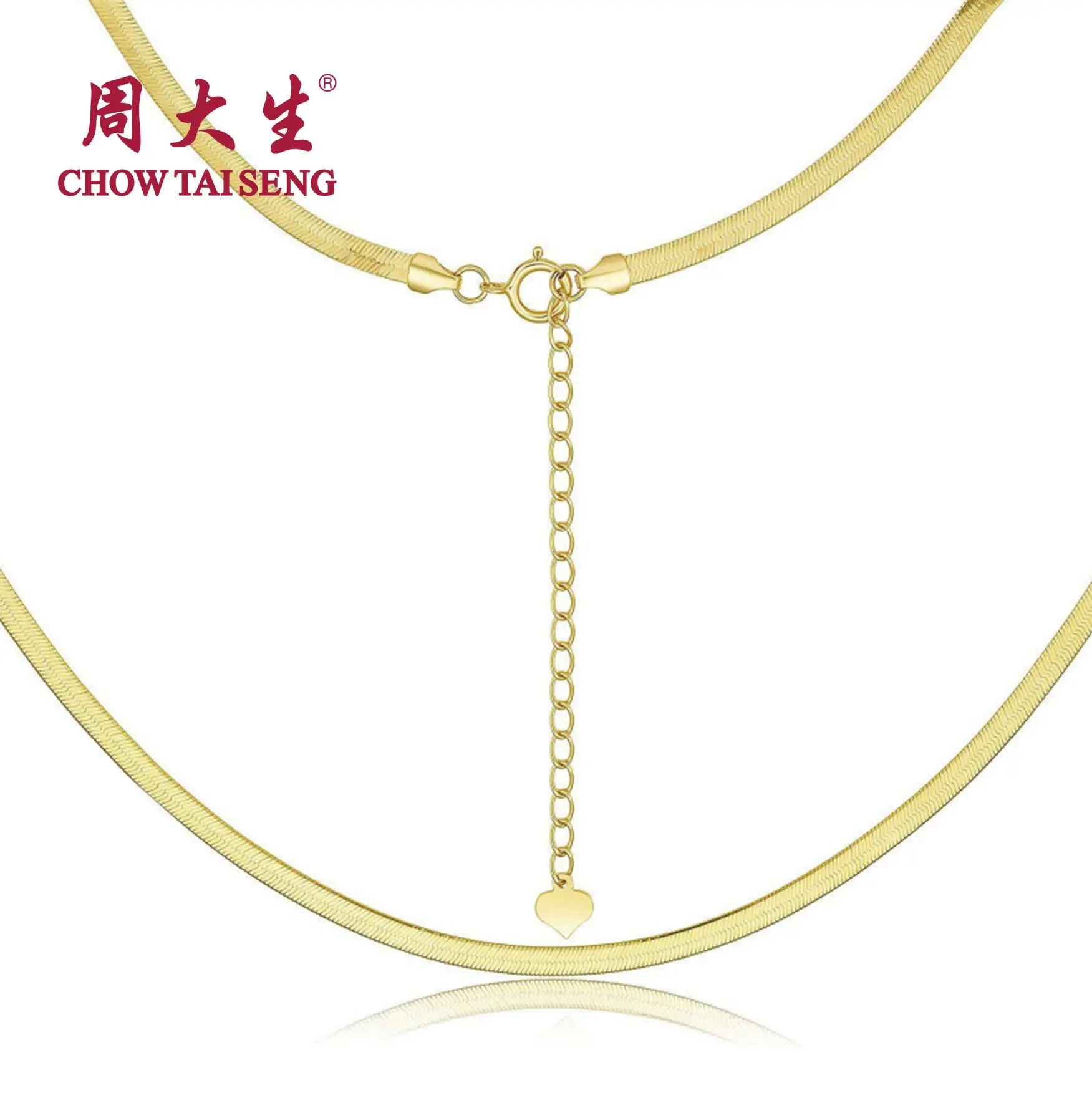 【Pre-order】Au750 18K Gold Snake Bone Chain Unisex Simple Daily Fashion Necklace