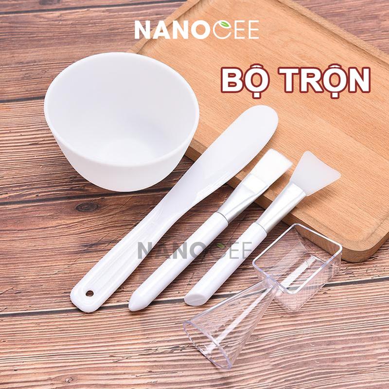Bộ Bát Trộn Đắp Mặt Nạ Phong Cách Hàn Quốc Bao Gồm: Bát Silicon Dẻo Thìa Quét Chổi Đắp Cốc Đong