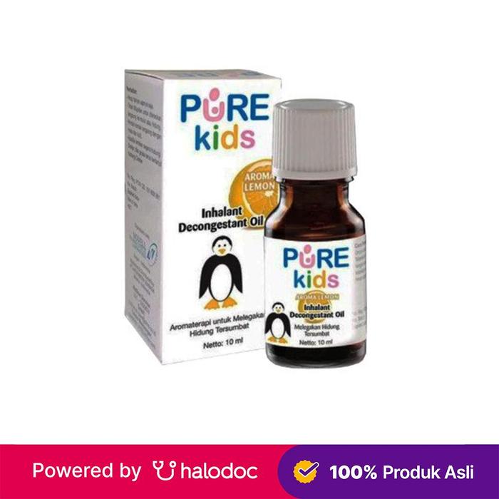 Gambar pure kids inhalant decongestatnt oil aroma lemon 10 ml botol dari Apotek SBS Farma Pandu Raya Kota Bogor Tokopedia