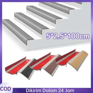 1m  Type L Karet Tangga Anti Slip Lis Tangga Sticker Tangga Anti Slip Hidung Tangga Gigitan Tangga Step Nosing
