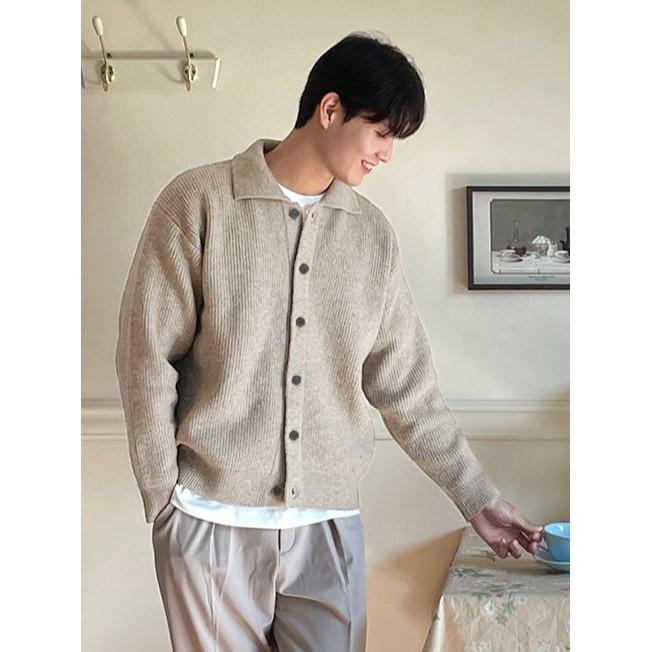 Áo CARDIGAN LEN ĐAN Oversize nam cổ bẻ, chất len cực dày dặn Menswear - 607